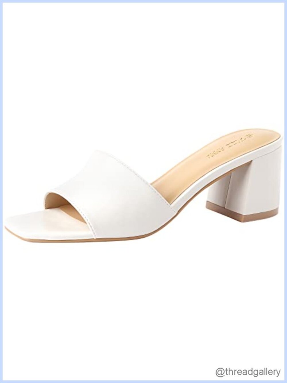 Women's Square Open Toe Low Block Heeled Sandals Slip On Mule Pumps